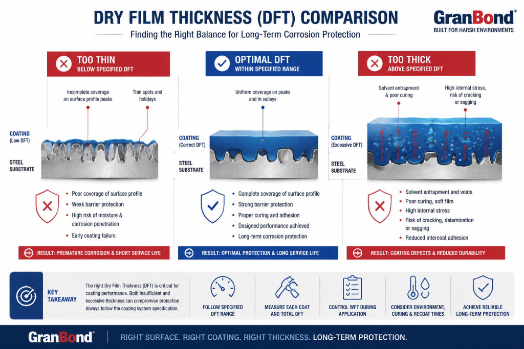 Dry Film Thickness Comparison for Protective Coatings