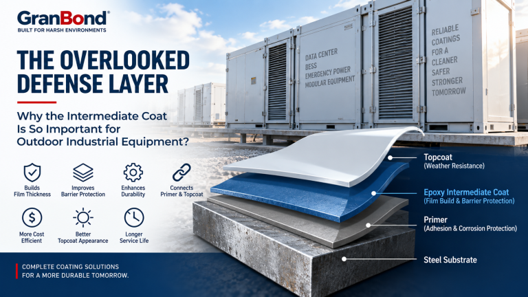 Epoxy Intermediate Coat for barrier protection and heavy-duty corrosion protection of outdoor industrial equipment